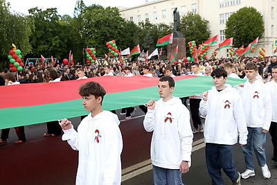 В Бресте прошел митинг, посвященный государственным символам Беларуси