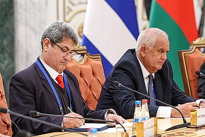 Встреча президентов Беларуси и Кубы проходит во Дворце Независимости