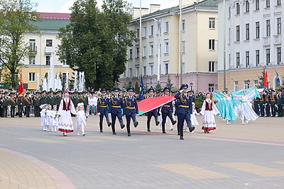 В Бресте прошел митинг, посвященный государственным символам Беларуси