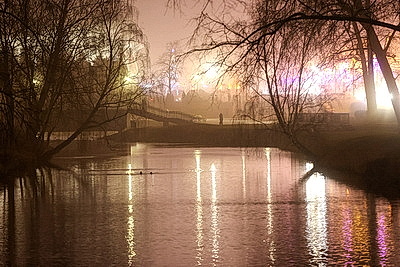 Вечерний туман в Минске