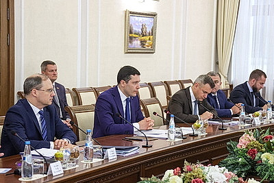 В правительстве состоялась встреча с министром промышленности и торговли России