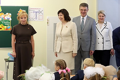 После реконструкции открылась одна из старейших школ Минска на ул.Красноармейской