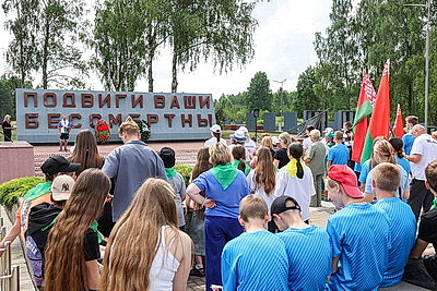 Совместный белорусско-российский \"Марш Победы\" прибыл в Дубровенский район