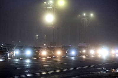 Туманное утро в Минске