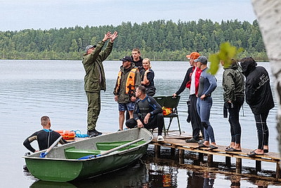 Семь команд водолазов и спасателей-пловцов участвуют в конкурсе профмастерства в Могилевской области