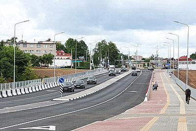 В Полоцке открыли движение по мосту через реку Полота после реконструкции