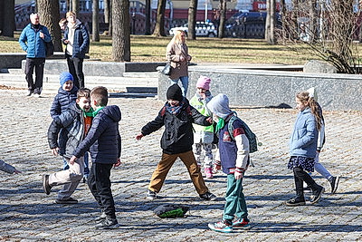 Солнечный весенний день в Минске