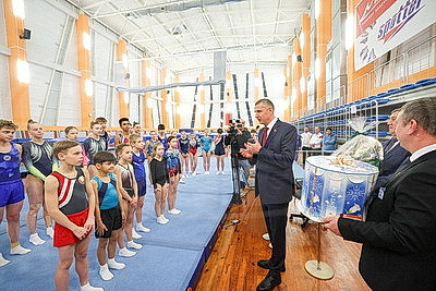 Крутой посетил Центр по прыжкам на батуте в Витебске