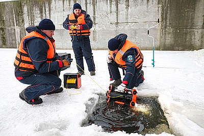 Тестирование подводного дрона-робота провели на Гродненской ГЭС