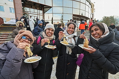 Интернациональная Масленица прошла в Витебском медуниверситете