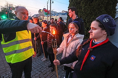 Крестный ход накануне католического Вербного воскресенья прошел в Гродно