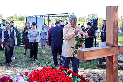 Останки 16 мирных жителей - жертв геноцида перезахоронили в Гомельском районе