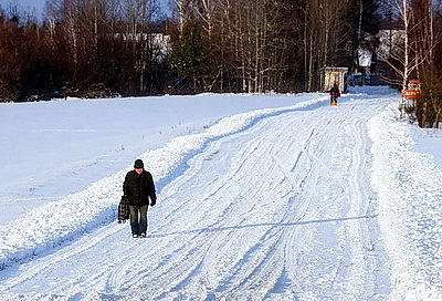 Снежный зимний день