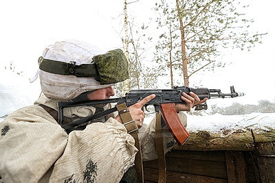 Нападение условного противника отразили бойцы 120-й отдельной мехбригады в ходе проверки ВС