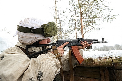 Нападение условного противника отразили бойцы 120-й отдельной мехбригады в ходе проверки ВС