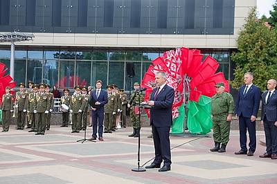 В Гомеле военнообязанные территориальных войск приняли присягу