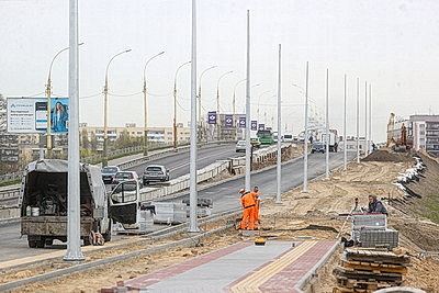 Монтаж пролетных сооружений на новой ветке моста через Мухавец в центре Бреста планируют начать летом