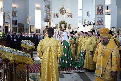 Патриарх Кирилл возглавил Божественную литургию в Свято-Воскресенском соборе Бреста