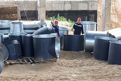 В Гродно возводят многофункциональный спортивный комплекс, работы выполнены более чем на 50%