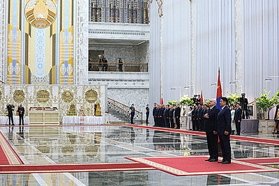 Президенты Беларуси и Монголии встретились во Дворце Независимости