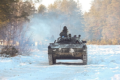 Внезапная проверка боеготовности проходит в 11-й отдельной механизированной бригаде в Слониме