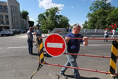 Мост через реку открыли после реконструкции в историческом центре Гродно