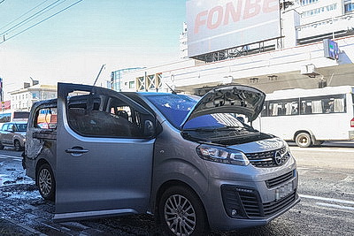 В Минске на Немиге горел автомобиль