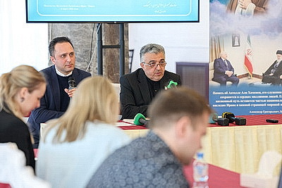 Пресс-конференция посла Ирана в Беларуси началась с видеокадров о разрушении страны в результате нападения