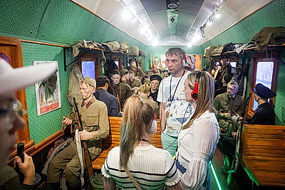Концертом встретили могилевчане \"Поезд Победы\" в областном центре