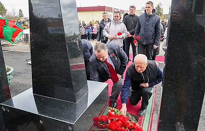 Памятный знак \"Эхо Чернобыля\" установили в агрогородке Стреличево Хойникского района