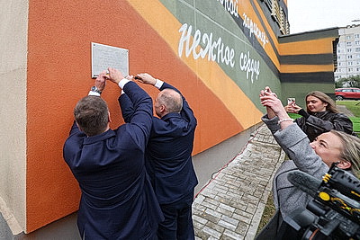 В Гродно ко Дню машиностроителей появился тематический мурал