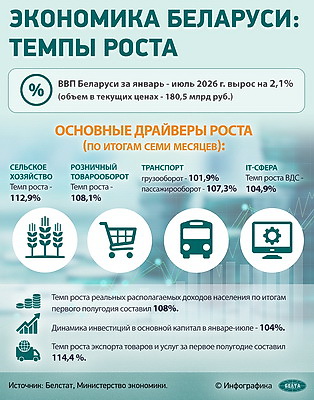 Инфографика. Экономика Беларуси: темпы роста