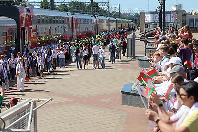Город счастливых людей и жемчужина Беларуси: Гродно встретил \"Поезд Памяти\"