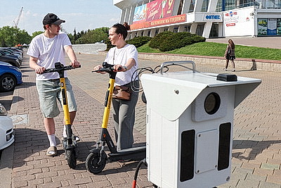 ГАИ Минска тестирует комплекс \"СКАТ\" для контроля скорости средств персональной мобильности