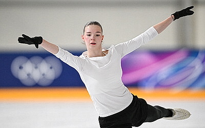 Фигурное катание: Сафонова провела тренировку перед соревнованиями на Олимпиаде