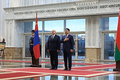 Президенты Беларуси и Монголии встретились во Дворце Независимости