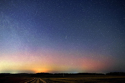 Полярное сияние в небе над Беларусью