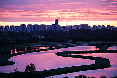 Летний закат над Минском