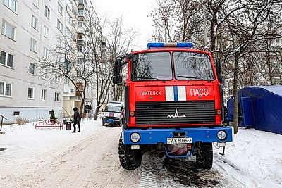 В Витебске спасатели выезжали по сообщению о проседании плиты в квартире многоэтажки