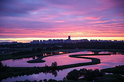 Летний закат над Минском