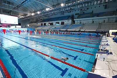 Пресс-конференция и тренировка накануне открытого чемпионата по плаванию прошла в Минске