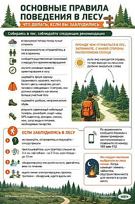 Инфографика. Основные правила поведения в лесу