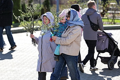 Православные верующие отметили Вербное воскресенье