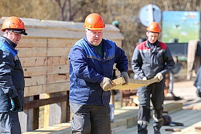 Ремонт водосбросного шлюза \"Домбровка\" на Августовском канале выполнен на 90%
