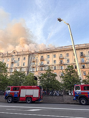 МЧС: пожар на ул.Ленина в Минске ликвидирован, никто не пострадал