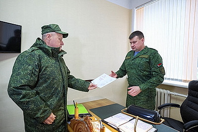 Одно из подразделений 38-й бригады приведено в готовность во время проверки ВС