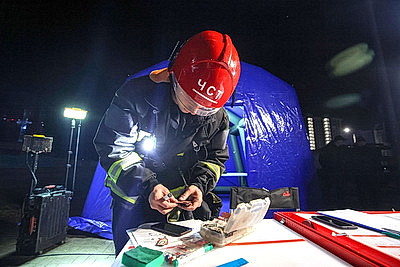 Ночные учения МЧС прошли на станции метро \"Аэродромная\" в Минске