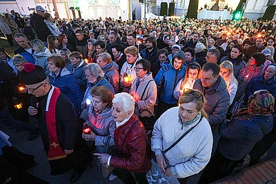 Крестный ход накануне католического Вербного воскресенья прошел в Гродно