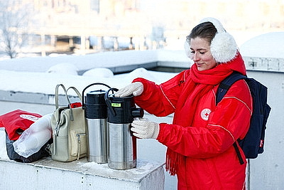 Мобильные пункты обогрева Красного Креста работают в Минске