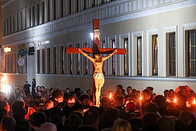 Крестный ход накануне католического Вербного воскресенья прошел в Гродно